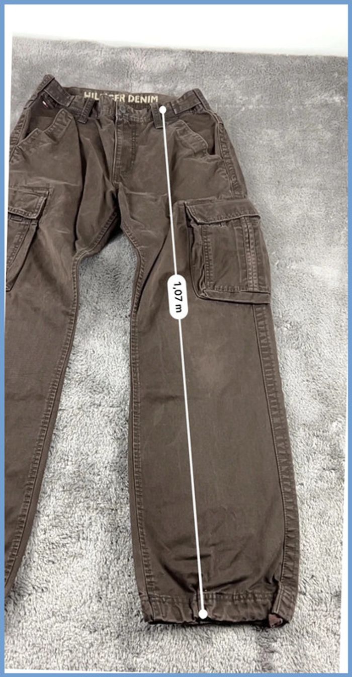 Pantalon large cargo Vintage Tommy Hilfiger Marron Taille W31 - photo numéro 3