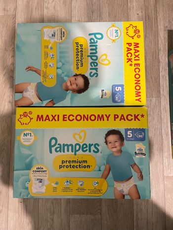 Mega pack 160 couches pampers premium protection taille 5 neuf
