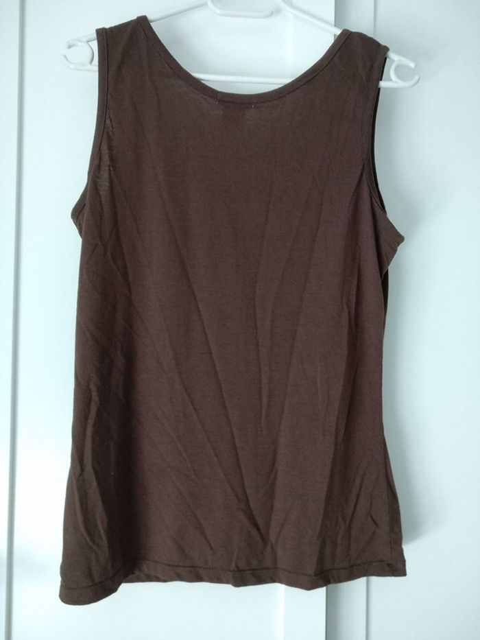 Débardeur brun avec déco ethnique - photo numéro 4