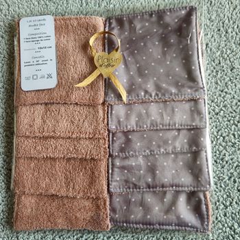 Lot 10 lingettes lavables 12x12 cm