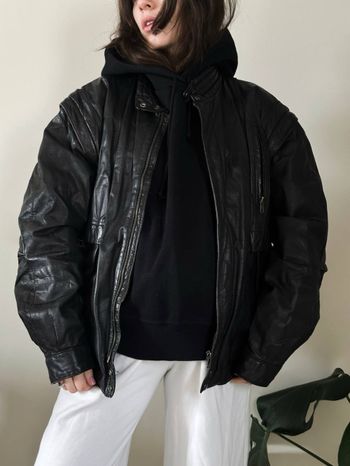 Veste en cuir vintage