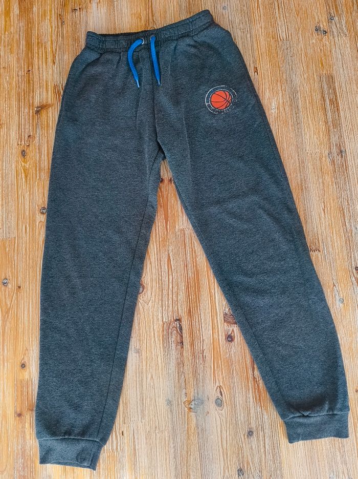 Jogging Garçon In Extenso 14 ans Molleton Chaud Gris Anthracite Basketball