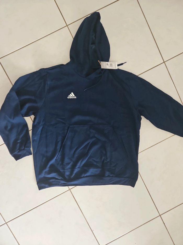 Sweat à capuche/ hoodie bleu marine Adidas Neuf - photo numéro 4