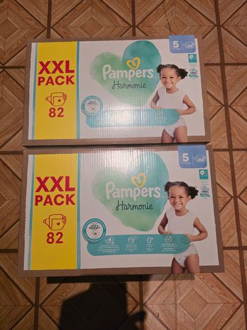 🌟 Pampers hamonie 2x82 couches Tailles 5 (11 - 16 kg) 🌟