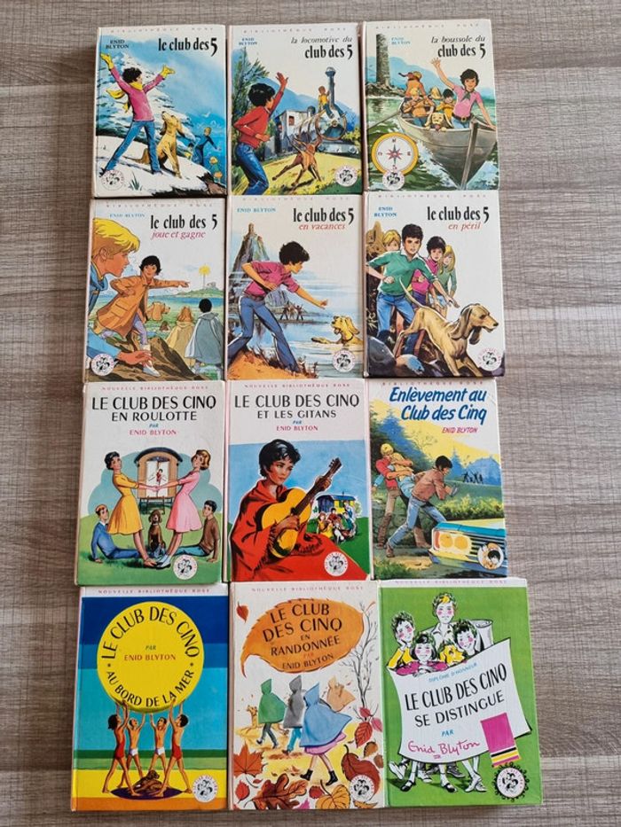 Gros lot de livres anciens le club des cinq