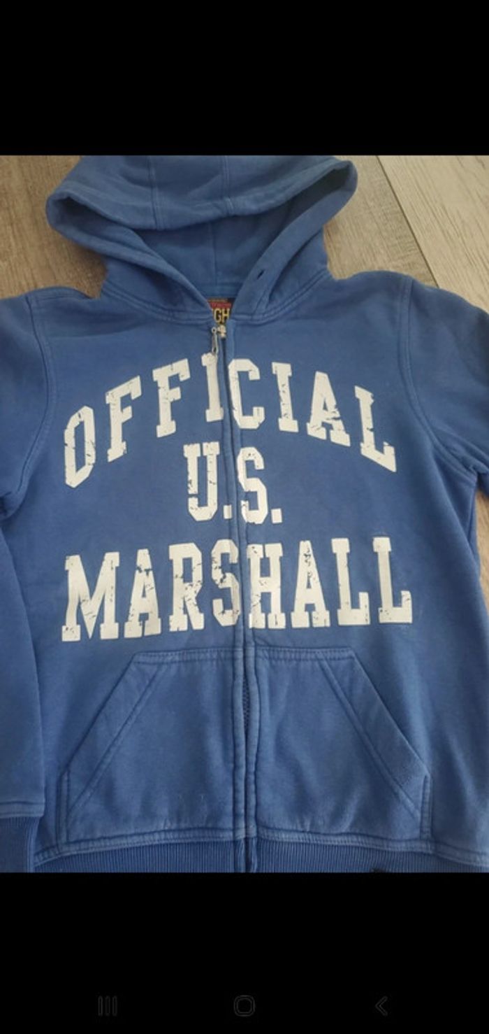 Veste à capuche bleue - U.S. Marshall - taille XS - photo numéro 3