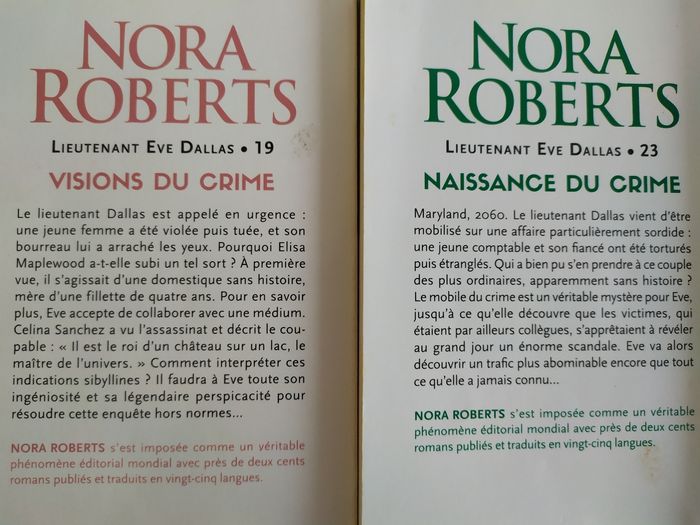 Lot de 5 romans de Nora Roberts série Ève Dallas - photo numéro 5