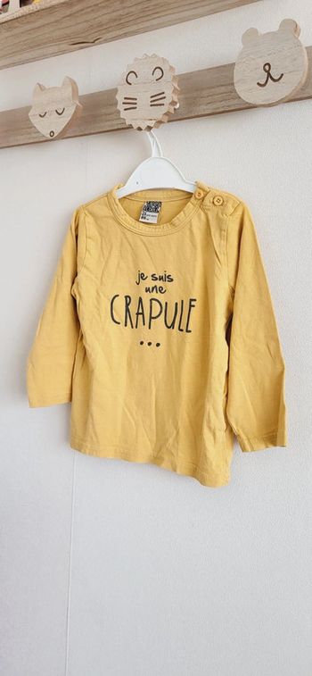 Maillot longues manches moutarde 23 mois TAO