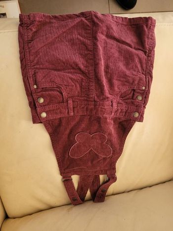 Jupe salopette velours vert baudet 8 ans