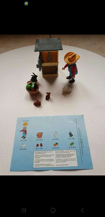Playmobil fermier / lapin 4491