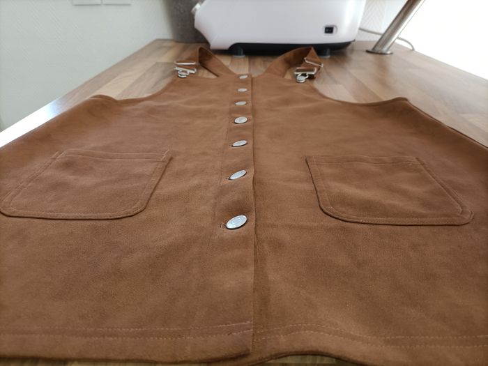 Robe salopette marron effet daim suédine 40 Jennyfer - photo numéro 5