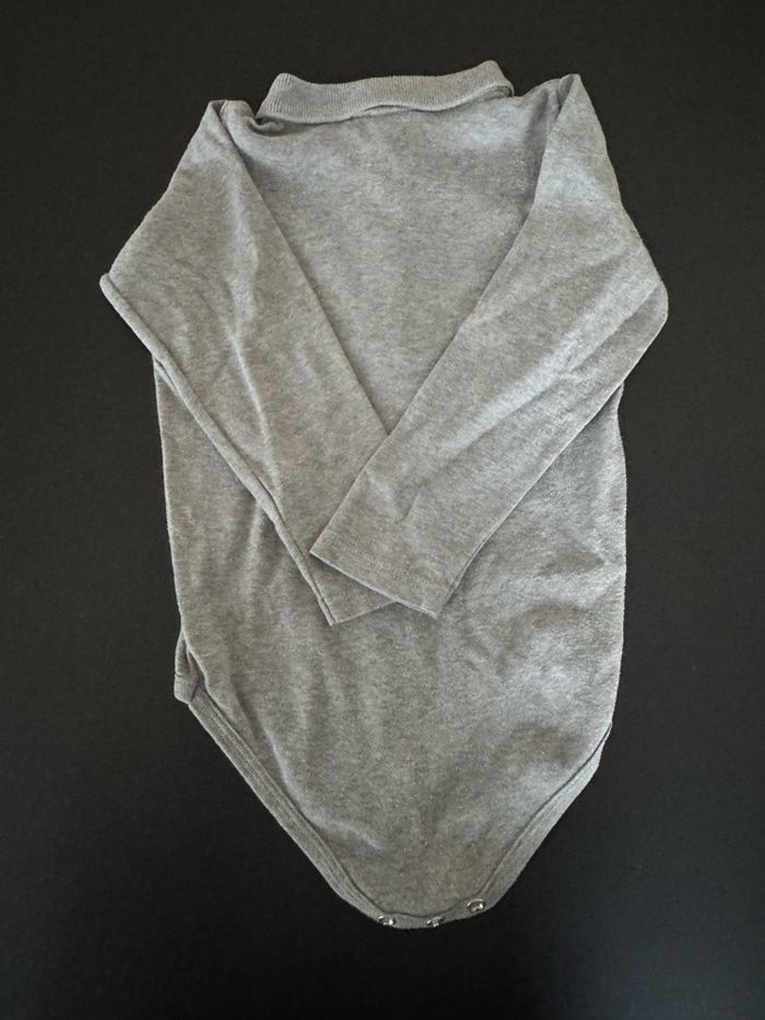 Body polo Petit Bateau gris - photo numéro 4
