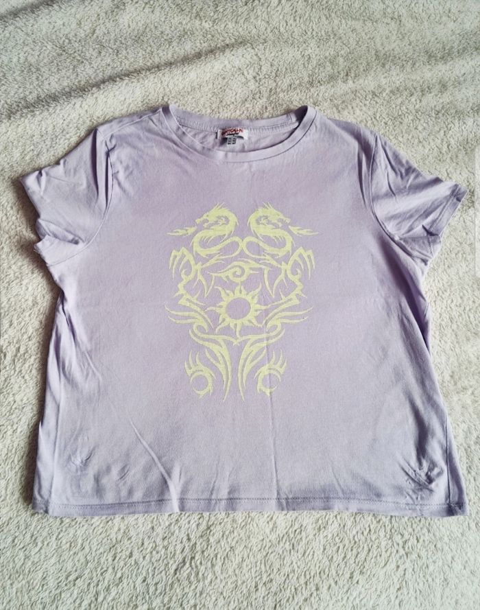 T-shirt violet dragon