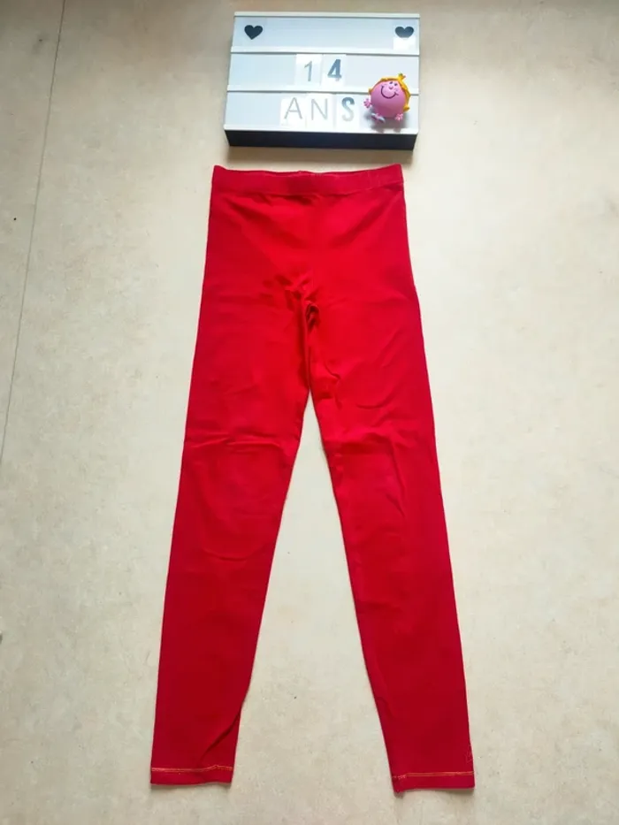 Legging rouge 14 ans orchestra