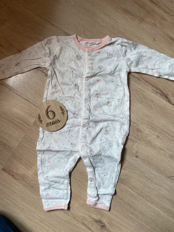 Pyjama léger 6 mois fille - photo numéro 2
