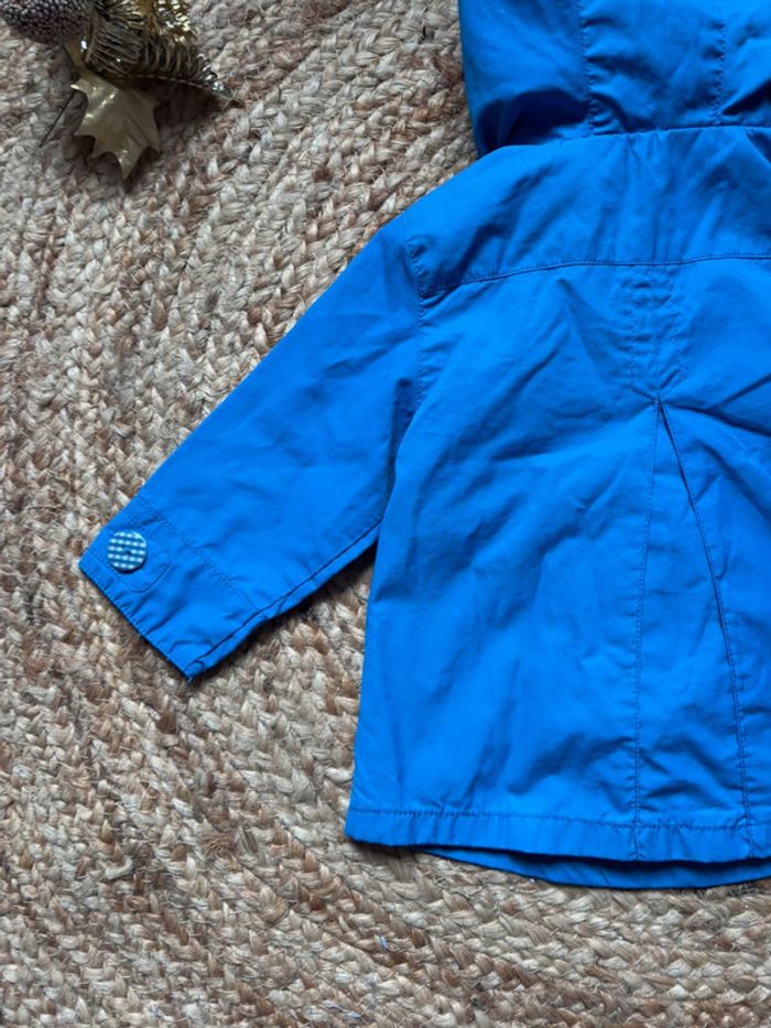 🌺Trench bleu avec capuche fille Taille 9mois/74cm🌺 - photo numéro 11