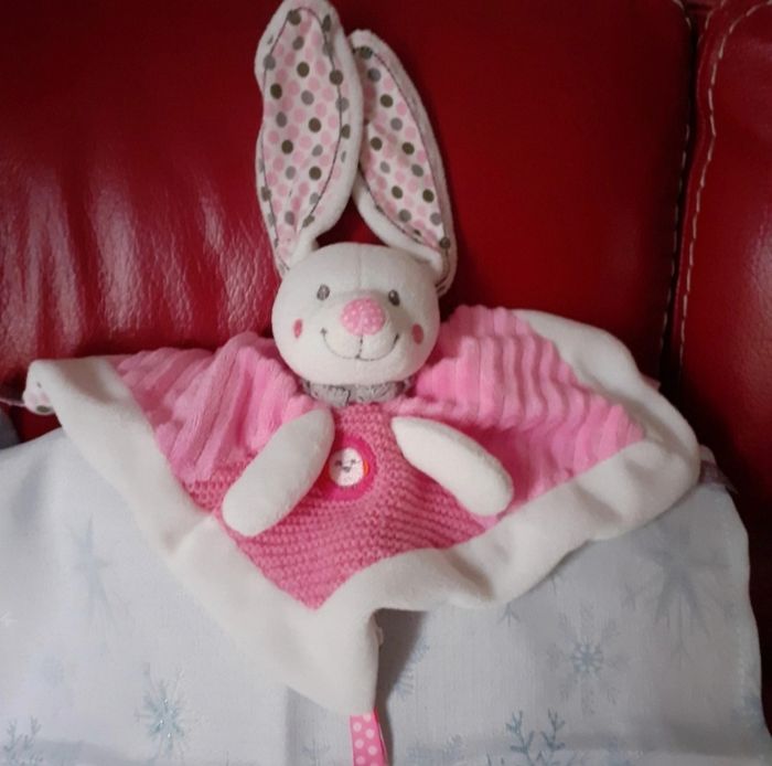 Nicotoy: Doudou-mouchoir Lapinou multi-textiles - photo numéro 6