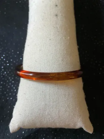 Fin bracelet jonc marron