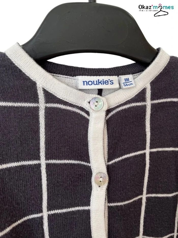 Gilet fin à carreaux, 100% coton - Noukie's 1 mois (56cm) - photo numéro 2