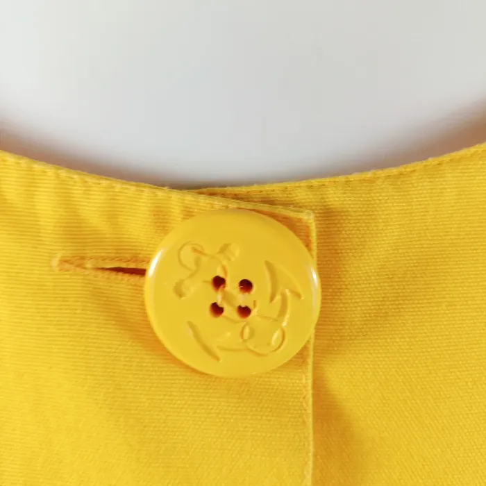Blouse jaune boutonnée Jousse Executive – col carré, taille 40, 100 % coton A949 - photo numéro 7