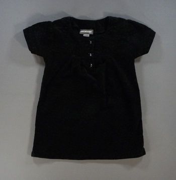 Robe manches courtes velours noir pois Orchestra 3 ans 94 cm fille