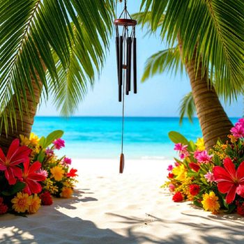 Carillon à vent 6 tubes noirs