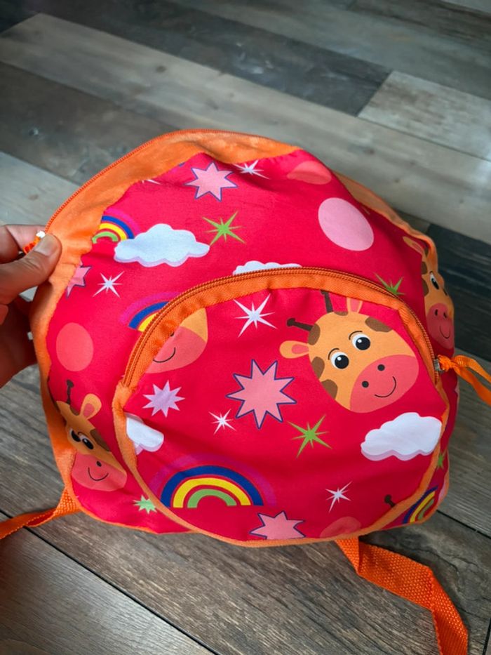 Sac à dos enfant 2en1 peluche neuf girafe