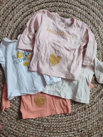 Lot tee-shirt manches longues 6M