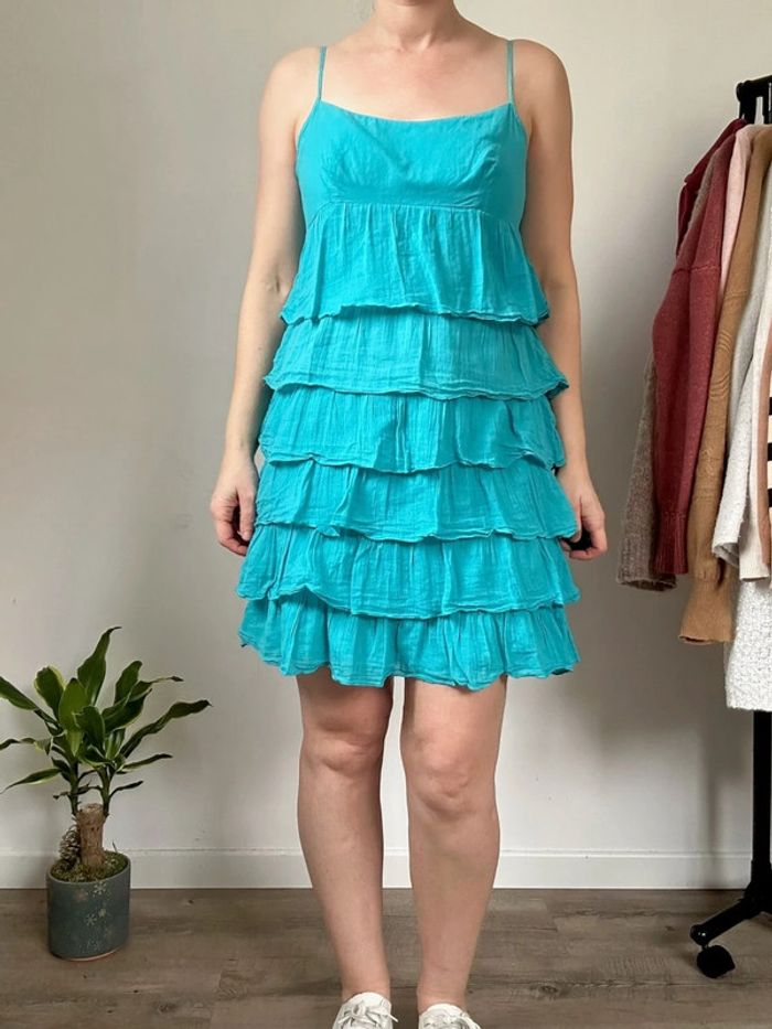 Promod Robe d’été bleue – Taille 38 – Très bon état - photo numéro 2