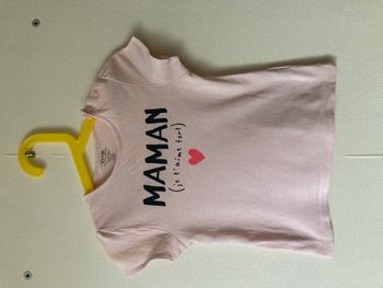 Tee-shirt imprimé Maman je t'aime fort