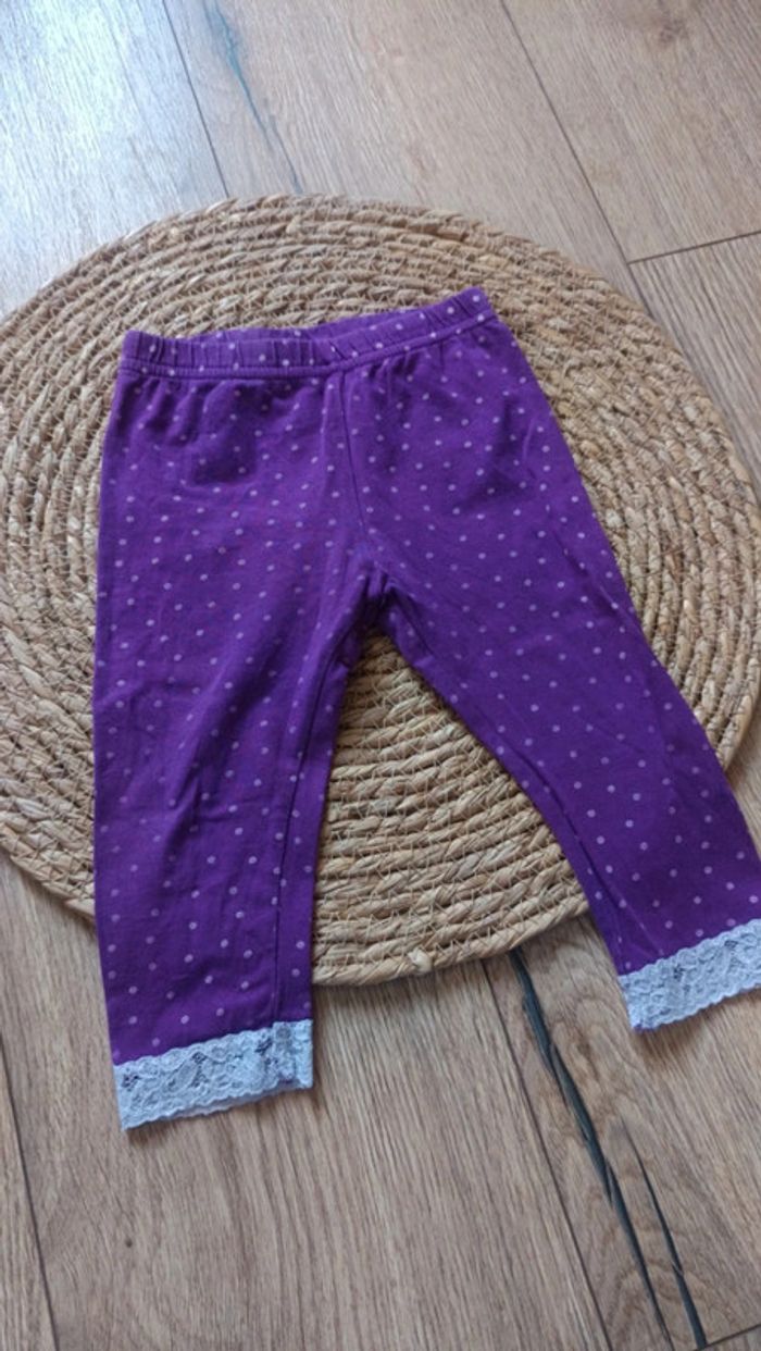 Legging violet 9 mois fille - photo numéro 2