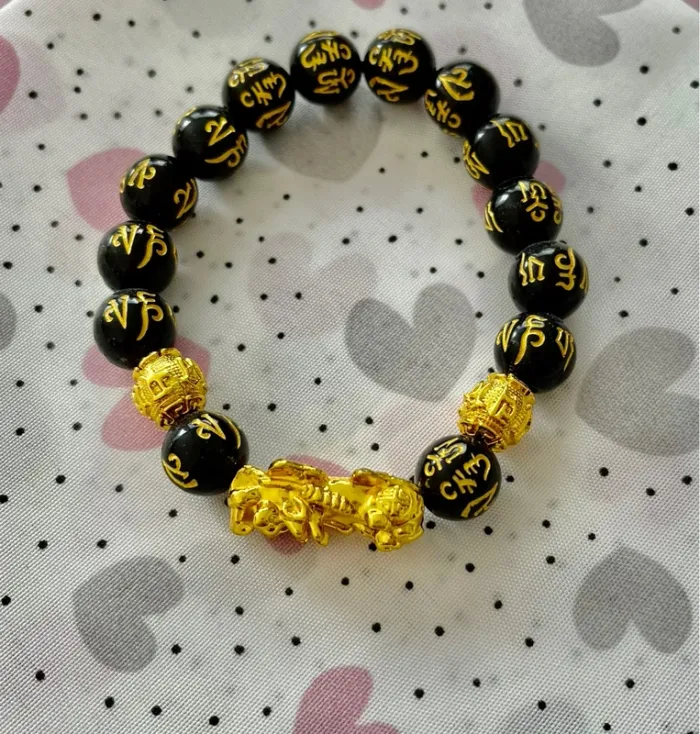 #Bracelet Feng Shui doré Pi Xiu  🎁 #