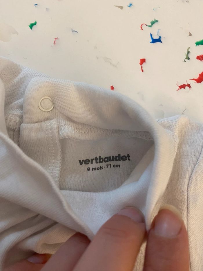 T-shirt manches longues col montant 9 mois Vertbaudet - photo numéro 2
