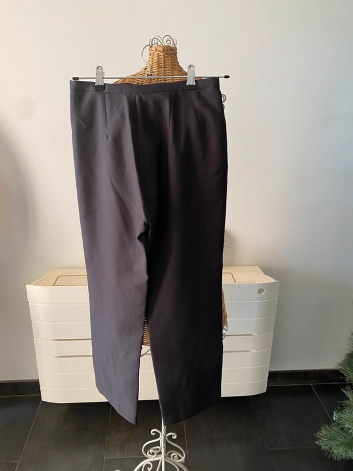 Tailleur La City blazer et pantalon marron taille 38 - photo numéro 6