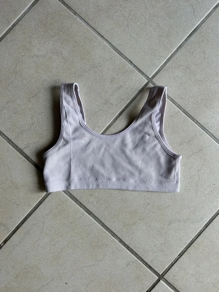 Brassière/bralette grise claire à bretelles réglables