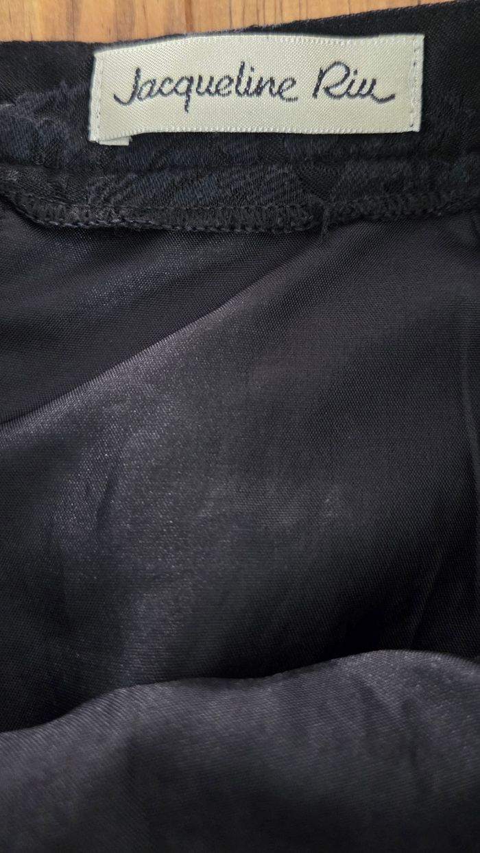 Jupe noire jacquard fleurie Jacqueline Riu – chic et élégante – excellent état - photo numéro 9