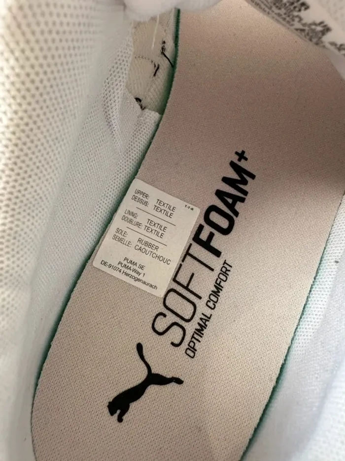 Puma baskets neuves femme taille 40 – Sneakers blanches et noires - photo numéro 8