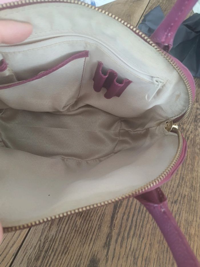 Jolie sac à main No Stress en cuir Violet - photo numéro 19