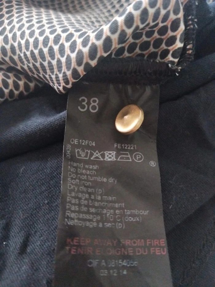 Blouse a manches longues one step a pois noir taille 38 - photo numéro 5