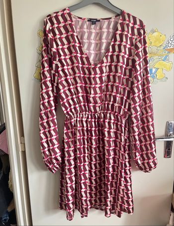 Robe colorée à manches longues, taille 38, marque Kiabi 