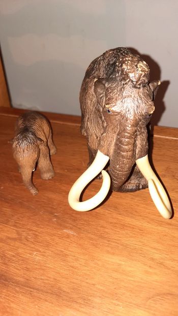 Mammouth et bébé sleich papo