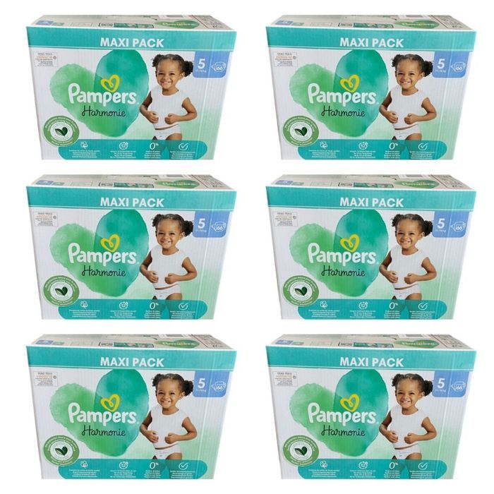 Lot de 396 Couches Pampers Harmonie 12-17 kg Taille 5 Neuf