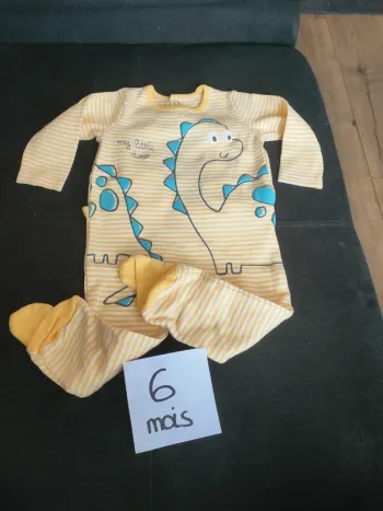 Pyjama grenouillère garçon 6 mois inextenso