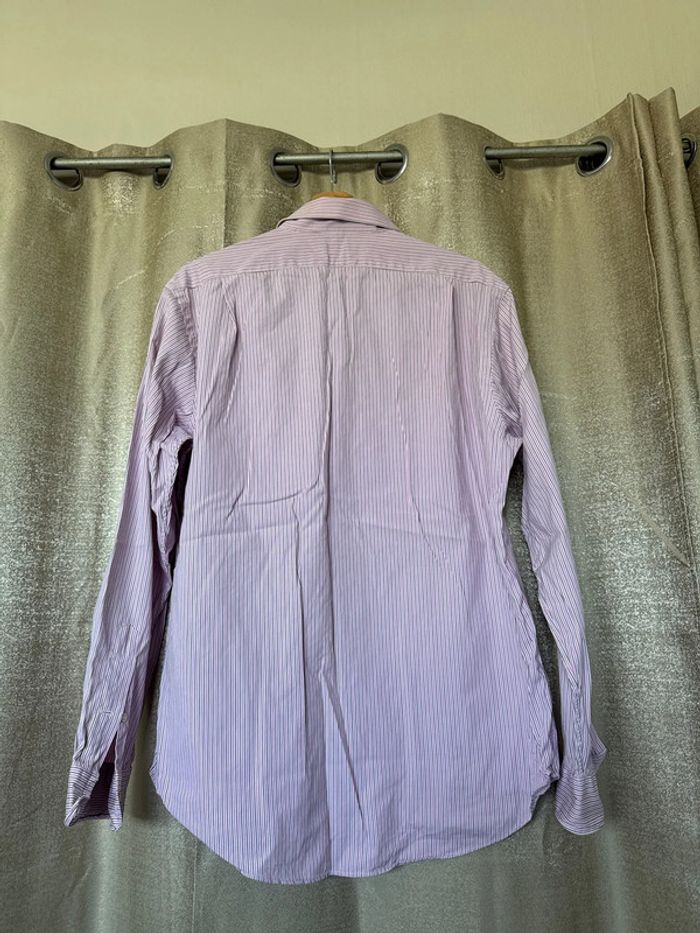 Chemise rayée Ralph Lauren homme – Taille 42/XL – Violet clair - photo numéro 7
