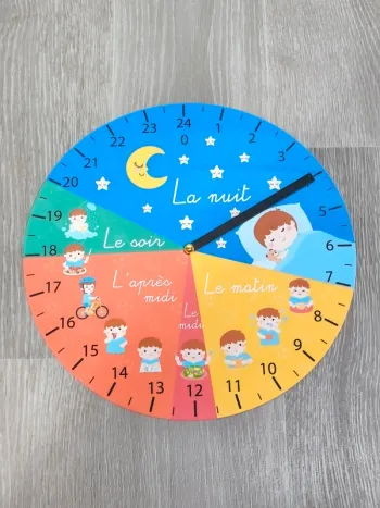 Horloge 24h pour enfant 20 CM