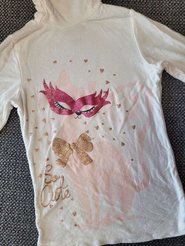 T-shirt col roulé fille 3 ans - photo numéro 2