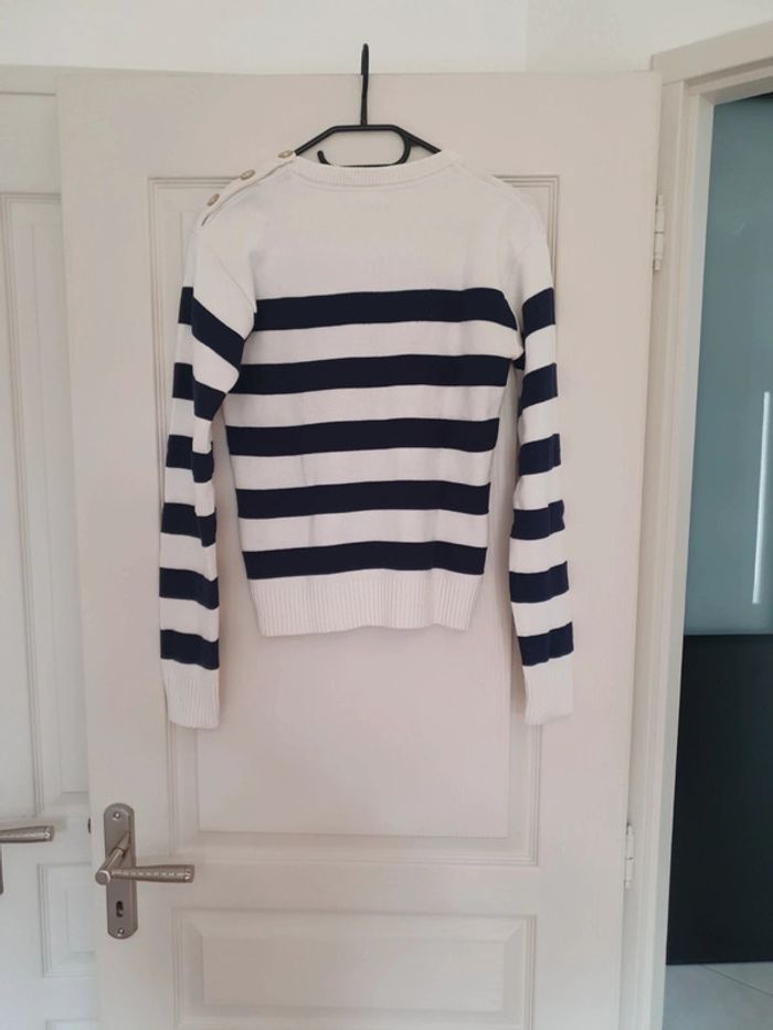 Pull en tricot rayé oversize 14 ans - photo numéro 4