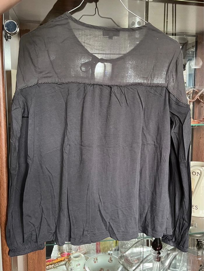 Haut XS manches longues Cyrillus gris anthracite - photo numéro 2