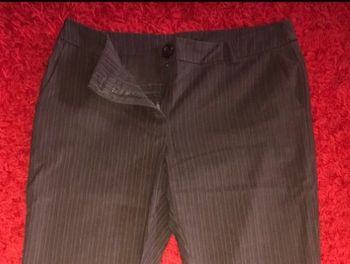 # Beau Pantalon marron à rayures Pour femme taille 38
