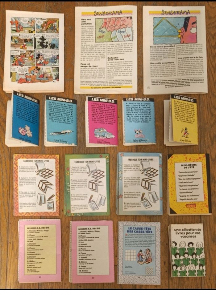 Lot de 16 anciens mini livrets à monter mickey, pif vintage - photo numéro 6